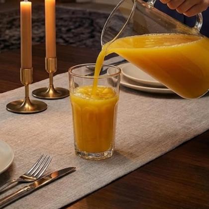 Imagem de Jogo de 12 Copos de Vidro Transparente 350ml Ideal Para Suco, Água e Drinks