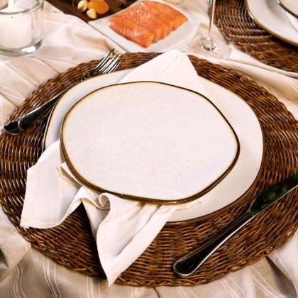 Imagem de Jogo de 12 Pratos Rasos 27,5cm Oxford Ryo Maresia