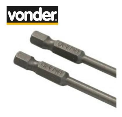 Imagem de Jogo De 2 Bits Vonder Phillips Encaixe 1/4 , Nº 1 X 75 Mm