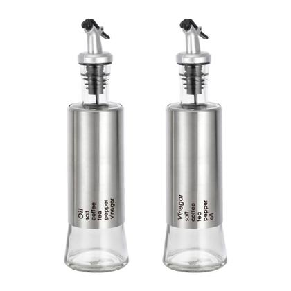 Imagem de Jogo de 2 galheteiros Cylinder em aco inox 300ml D6,3xA25,3cm - Dynasty