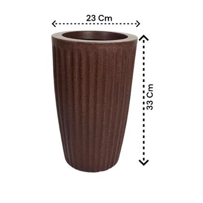 Imagem de Jogo de 2 Vasos para plantas luxo decoração de casa e jardim romana e origami