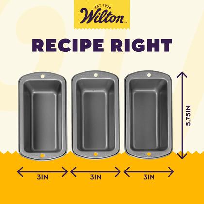 Imagem de Jogo de 3 Assadeiras Antiaderentes Wilton Recipe Right para Mini Pães