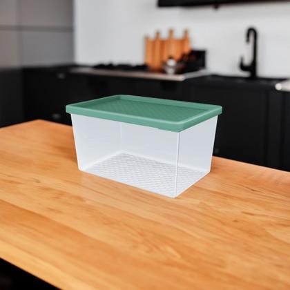 Imagem de Jogo De 3 Potes Organizadores Com Tampa Multiuso Porta Mantimentos Cozinha 2,9L UZ