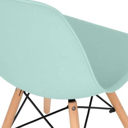 Imagem de Jogo de 4 Cadeiras Charles Eames Wood Design Eiffel Azul Surf