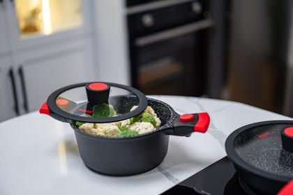 Imagem de Jogo de 4 Panelas Antiaderentes Em Mármore Autêntico Chef