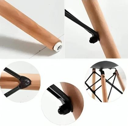 Imagem de Jogo de 6 Cadeiras Charles Eames Wood Design Eiffel Espaço Branco