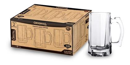 Jogo De 6 Canecas Para Chopp Zero Grau Freezer 340ml - Original line Imagem de Jogo De 6 Canecas Para Chopp Zero Grau Freezer 340ml