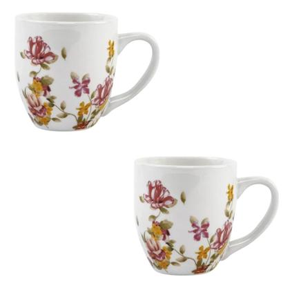 Jogo De 6 Canecas Porcelana Le Jardim 300ml - Haüskraft - Hauskraft Imagem de Jogo De 6 Canecas Porcelana Le Jardim 300ml - Haüskraft