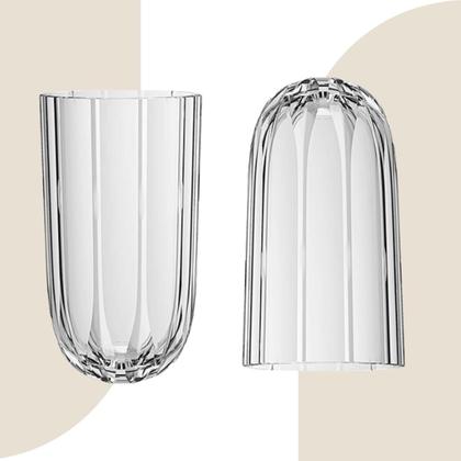 Imagem de Jogo de 6 Copos Alto em Vidro Canelado Refinatto 400ml