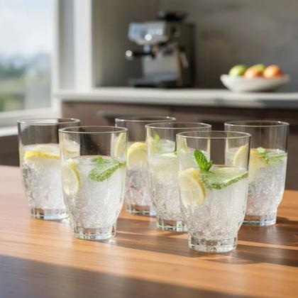 Imagem de Jogo De 6 Copos de Vidro 230ml Para Água, Suco e Drinks