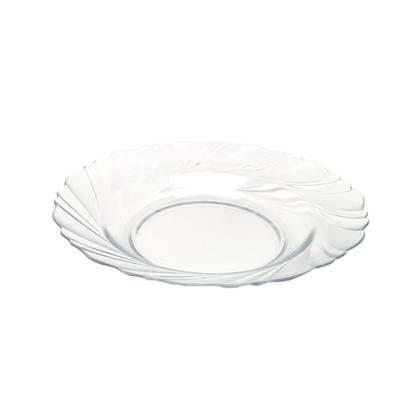 Imagem de Jogo de 6 Pratos de Vidro Fundo Sopa 22 cm Almoço Jantar Mesa Transparente