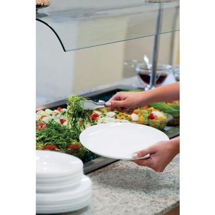 Imagem de Jogo de 6 Pratos Rasos Conjunto Duralex Grande Brancos Opaline Menu Nadir Figueiredo em Vidro Temperado