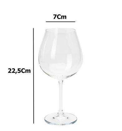 Imagem de Jogo De 6 Taças Cristal Bohemia Titanium Somellier Vinho Tinto 650ml