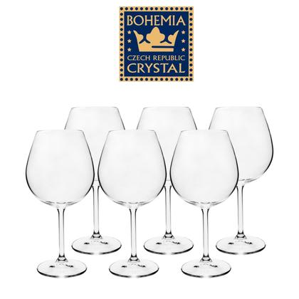 Imagem de Jogo De 6 Taças Cristal Bohemia Titanium Somellier Vinho Tinto 650ml