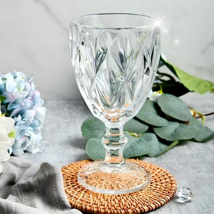 Imagem de Jogo de 6 Taças De Vidro Diamante Transparente Para Vinho ou Agua Bali 320 ml - Art Brink