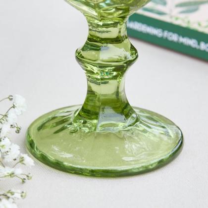 Imagem de Jogo de 6 Taças de Vidro para Agua Suco Vinho e Drinks Diamond Verde 235ml