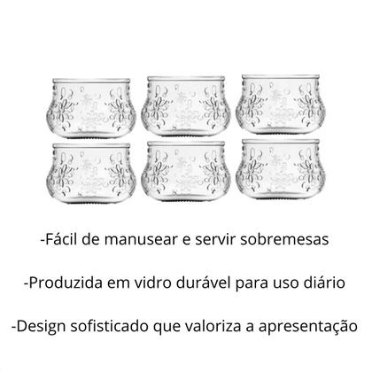 Imagem de Jogo de 6 Tacas de Vidro Para Sobremesa Nature 200ml
