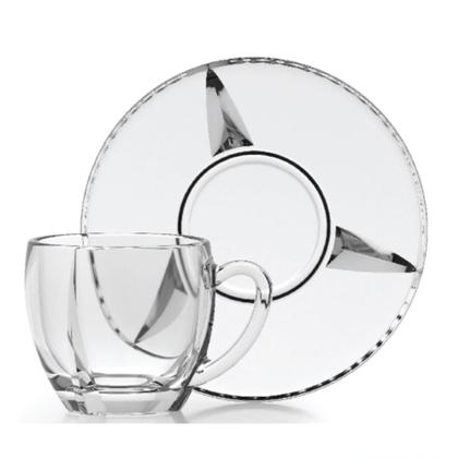 Jogo De 6 Xicaras 190ml Para Chá Cristal Casambiente Imagem de Jogo De 6 Xicaras 190ml Para Chá Cristal Casambiente