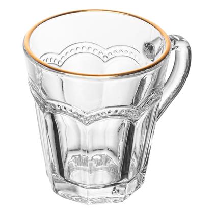 Imagem de Jogo De 6 Xícaras 80ml Café Borda Dourada Belle Epoque Lyor