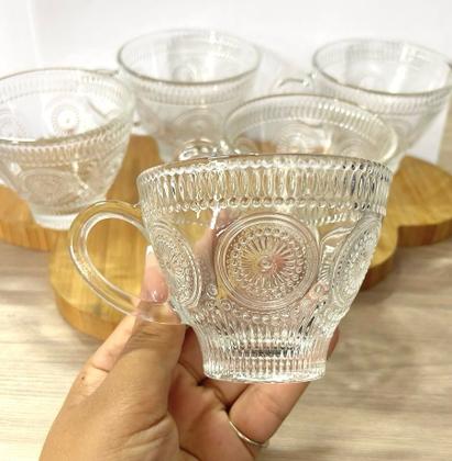 Imagem de Jogo de 6 Xícaras de Vidro de Café e Chá SEM PIRES 200ml