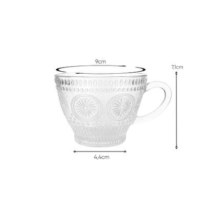 Imagem de Jogo de 6 Xícaras de Vidro de Café e Chá SEM PIRES 200ml