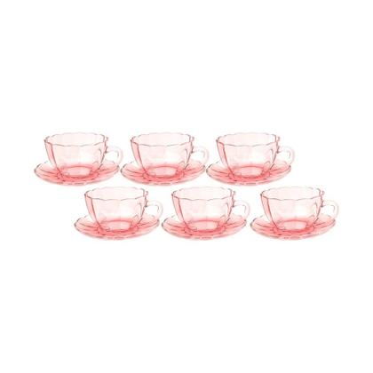 Imagem de Jogo De 6 Xícaras Para Chá 240ml Peach Rosa Hauskraft