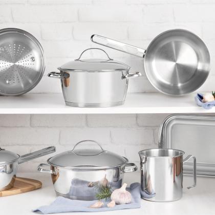 Imagem de Jogo de 7 Panelas em Aço Inox com Fundo Triplo Allegra - Tramontina