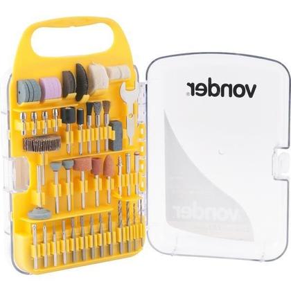 Imagem de Jogo de acessórios p/ microrretífica c/ 181 pç arv181 Vonder