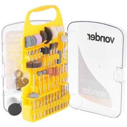 Imagem de Jogo de acessórios p/ microrretífica c/ 181 pç arv181 Vonder