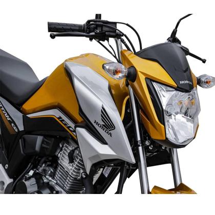 Imagem de Jogo De Adesivos Faixa Honda CG Titan 160 2022 Amarelo