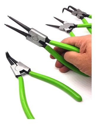 Imagem de Jogo De Alicate Para Trava Anel 4 Peças Interno E Externo