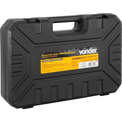 Imagem de Jogo de alicates para abraçadeiras de 19 a 55 mm com 9 peças