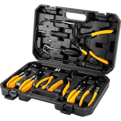 Imagem de Jogo de alicates para abraçadeiras de 19 a 55 mm com 9 peças