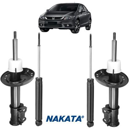 Imagem de Jogo De Amortecedores Kayaba Dianteiro E Traseiro Honda Civic 2006 A 2011