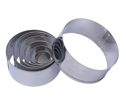 Imagem de Jogo De Aros Cortadores Redondos 7 Peças Com 4 Cm De Altura