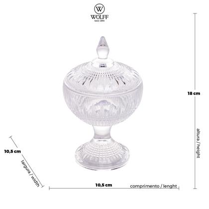 Imagem de Jogo De Baleiros Centro De Mesa Decorativo Com Pé E Tampa Queen
