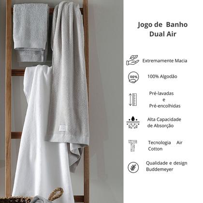 Imagem de Jogo de Banho Buddemeyer 05 Peças Dual Air Cotton 100% Algodão - Dual Air Rosa 1616