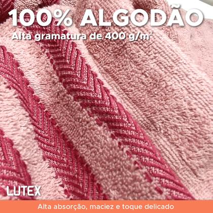 Imagem de Jogo de Banho Corttex Asti Jacquard Alta Absorção Toalha 100% Algodão Macia Grossa Kit 2 Peças