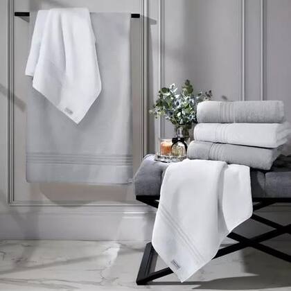 Imagem de Jogo De Banho Gigante 05 Pçs 100 ALG Egípcio Platine Branco Cor Platine Banho Prata/branco