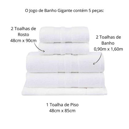 Imagem de Jogo de Banho Gigante Buddemeyer 05 Peças 100% Algodão Egípcio -
