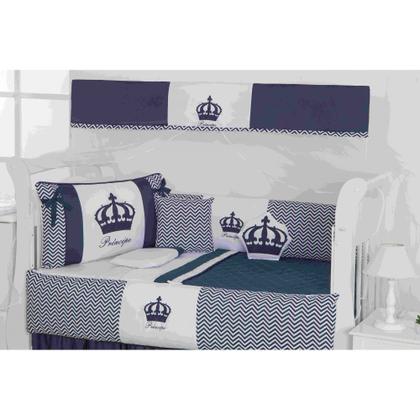 Imagem de JOGO DE BERÇO bebê KIT COMPLETO 12 PÇS COM PROTETOR SAIA E MOSQUITEIRO