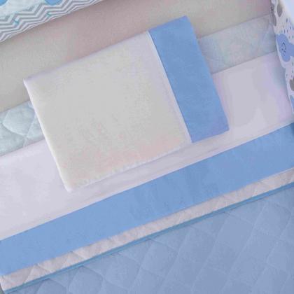 Imagem de JOGO DE BERÇO bebê KIT COMPLETO 12 PÇS COM PROTETOR SAIA E MOSQUITEIRO