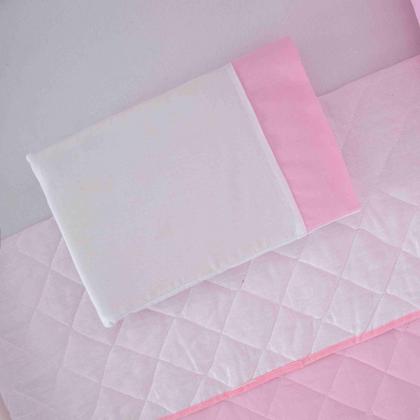 Imagem de Jogo de berço menino e menina  premium com 11pçs chuva de amor arcoiris passarinho rosa com saia e protetor