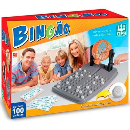 Imagem de Jogo De Bingo Bingão C/ 100 Cartelas E Globo Giratório - Nig