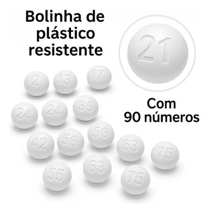 Imagem de Jogo De Bingo Com Roleta E 90 Números + Cartelas Inclusas