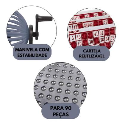 Imagem de Jogo De Bingo Com Roleta E 90 Números + Cartelas Inclusas