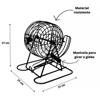 Imagem de Jogo de Bingo Completo Tradicional Globo Giratório 245 pçs IM42067 - Imporiente