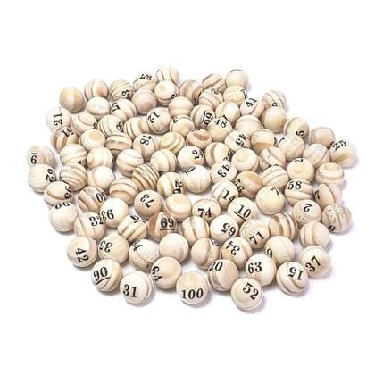 Imagem de Jogo de Bingo Globo Grande Nº3 Madeira Vispora Profissional Numerado 1 a 100