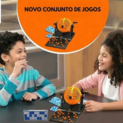 Imagem de Jogo de bingo lotto com 90 números e 12 cartelas  brinquedo familiar educativo para festas e eventos