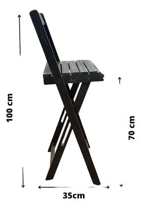 Imagem de Jogo De Bistrô Dobrável Mesa Com 2 Banquetas Para Bar Preto